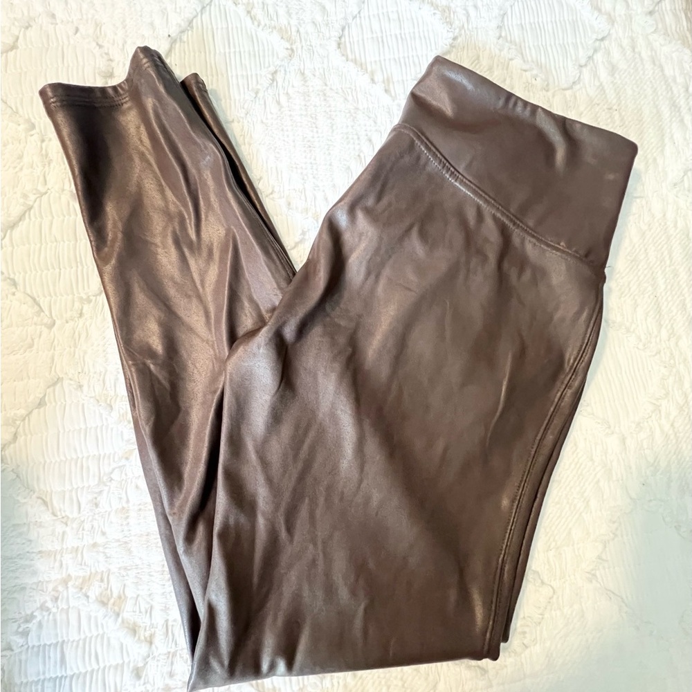 Large faux leather leggings set of 2